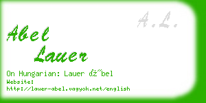 abel lauer business card